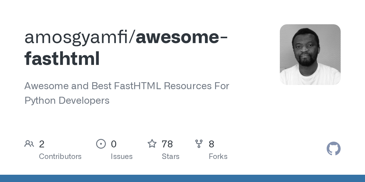 amosgyamfi/awesome-fasthtml preview