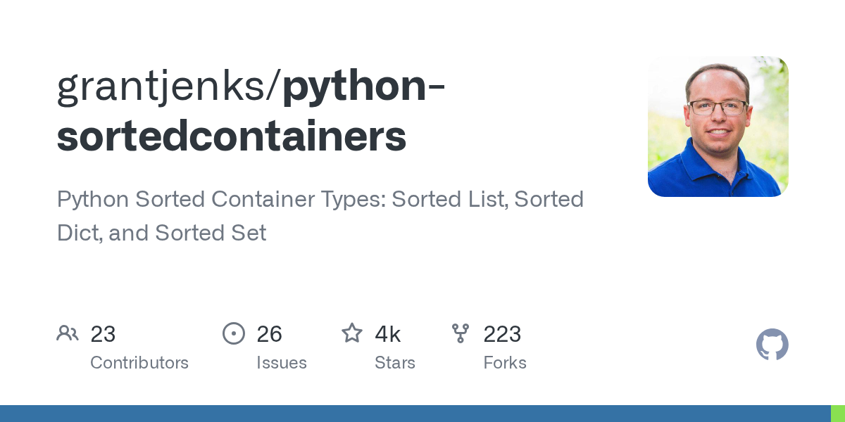 grantjenks/python-sortedcontainers preview