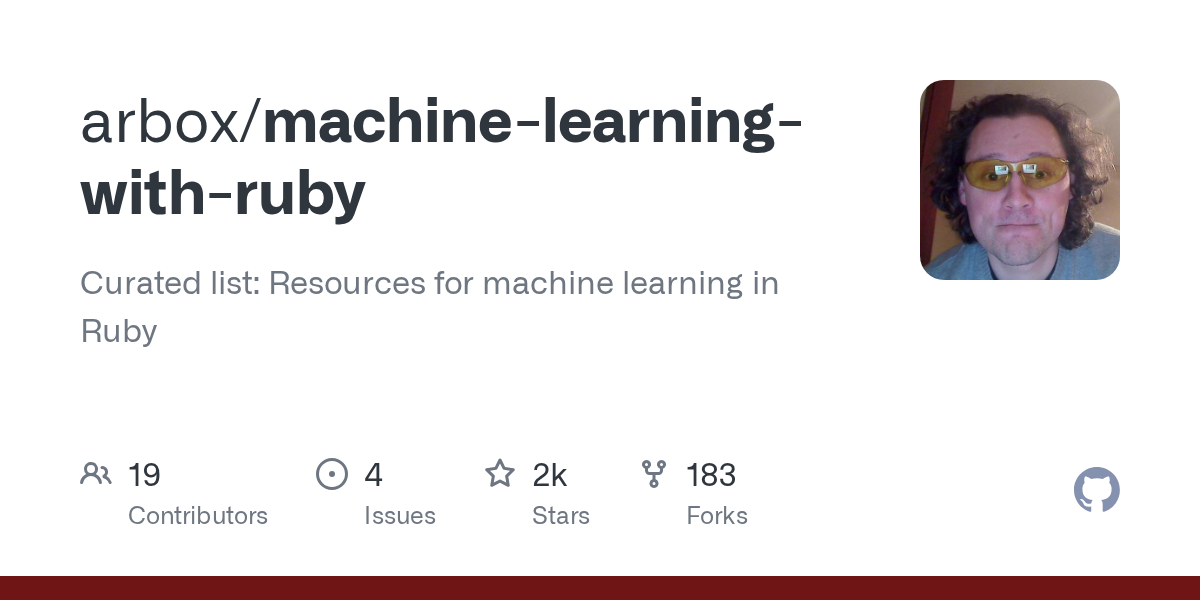 arbox/machine-learning-with-ruby preview