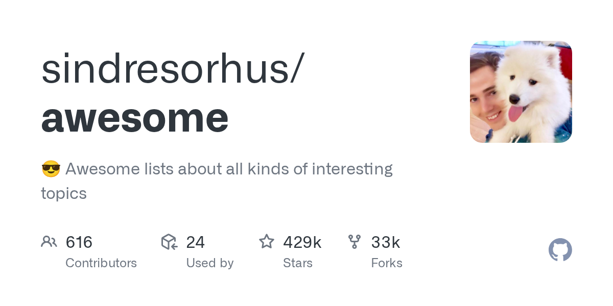 sindresorhus/awesome preview