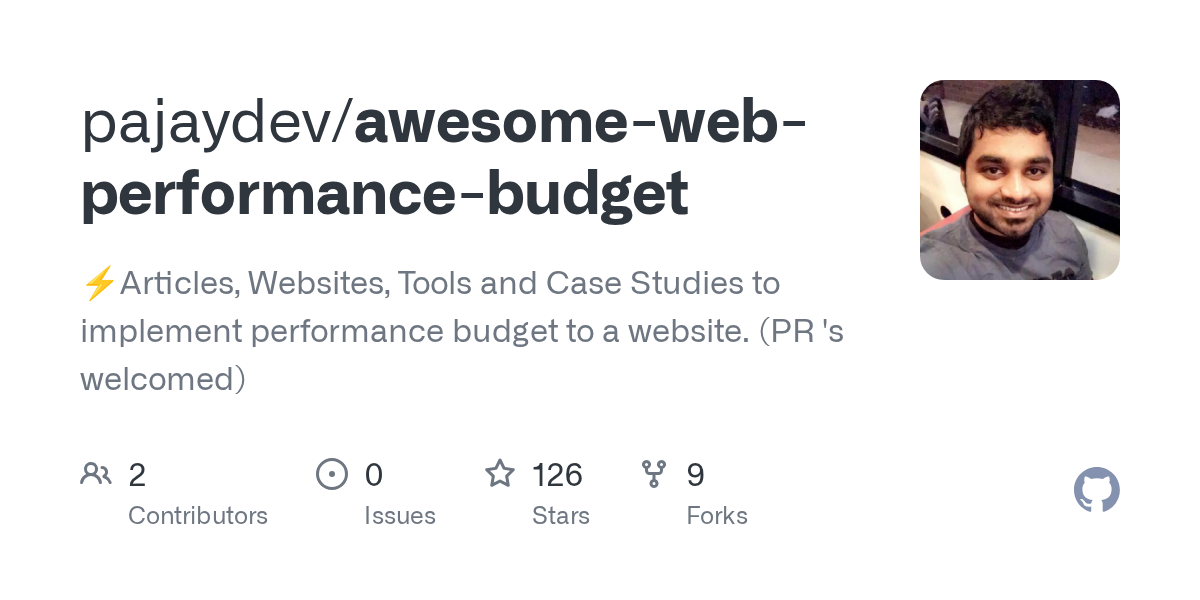 pajaydev/awesome-web-performance-budget preview
