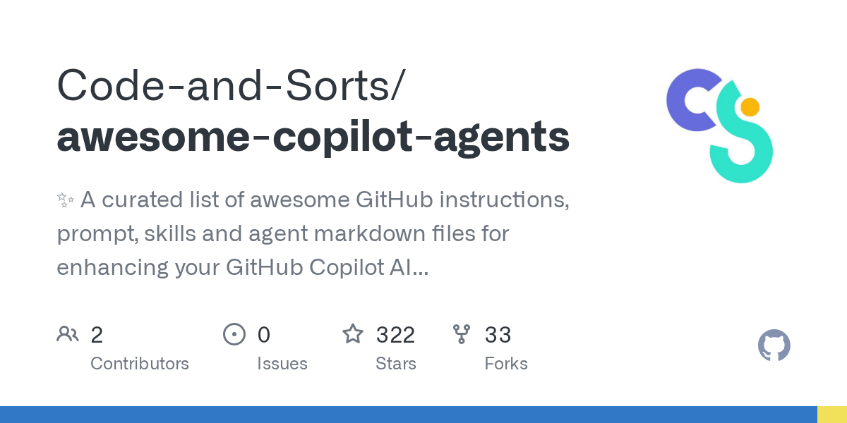 Code-and-Sorts/awesome-copilot-agents preview