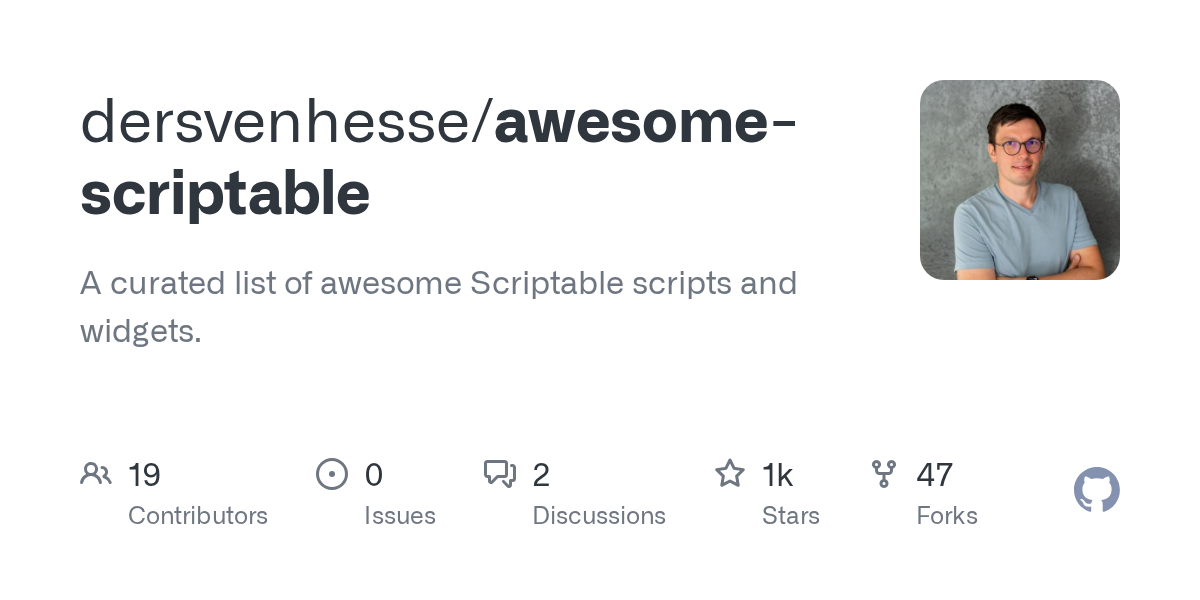 dersvenhesse/awesome-scriptable preview