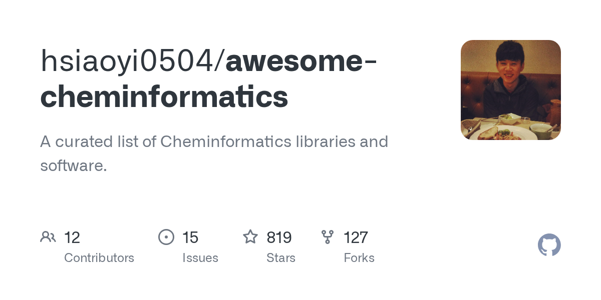 hsiaoyi0504/awesome-cheminformatics preview