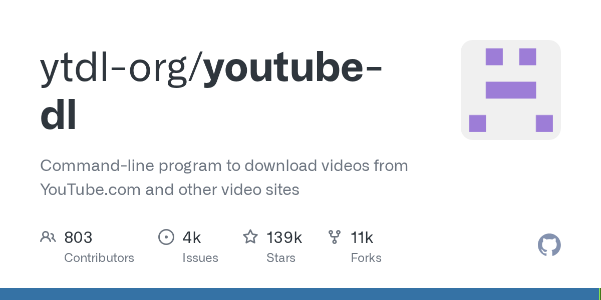 ytdl-org/youtube-dl preview