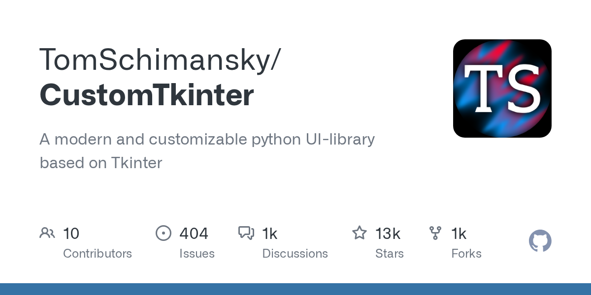 TomSchimansky/CustomTkinter preview