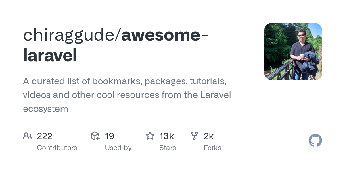 chiraggude/awesome-laravel preview