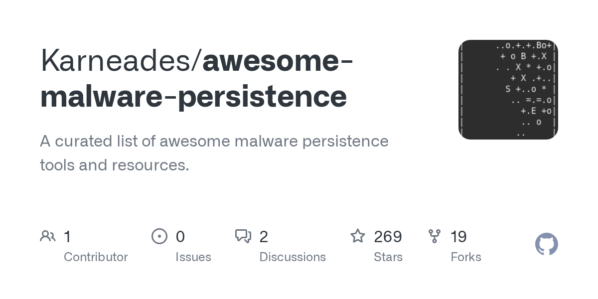 Karneades/awesome-malware-persistence preview