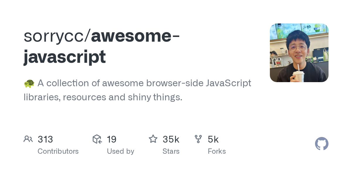 sorrycc/awesome-javascript preview