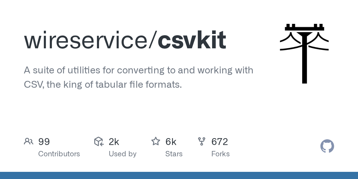 wireservice/csvkit preview