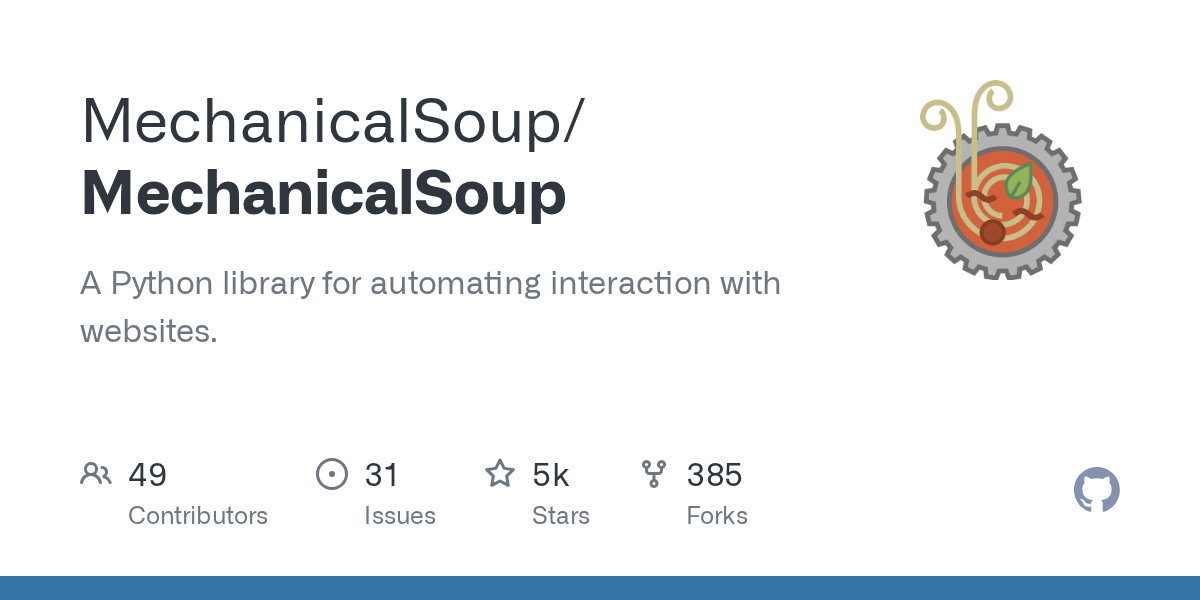 MechanicalSoup/MechanicalSoup preview