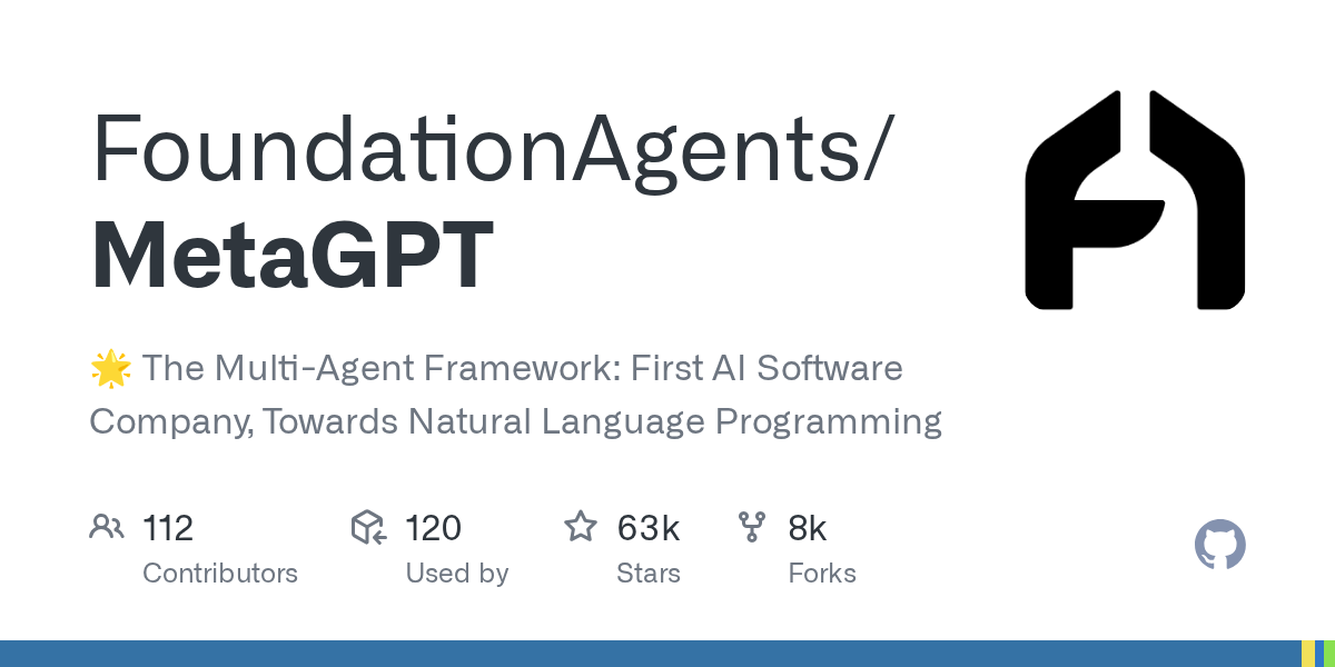 FoundationAgents/MetaGPT preview