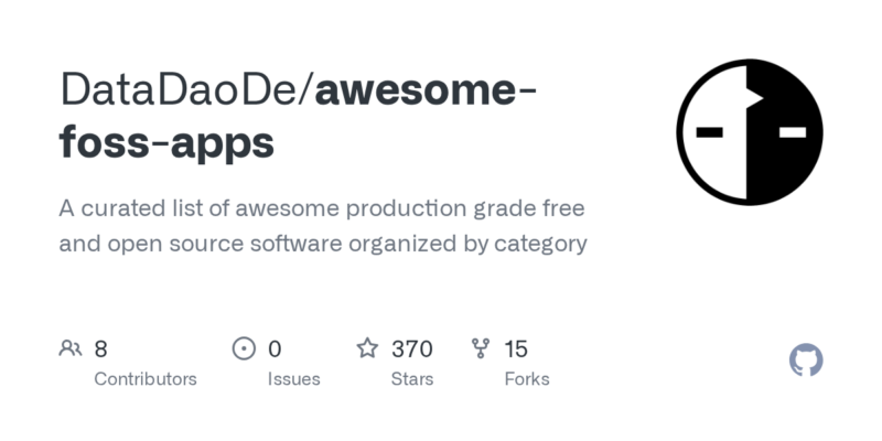 DataDaoDe/awesome-foss-apps 源码下载_部署教程_开源项目-源码站