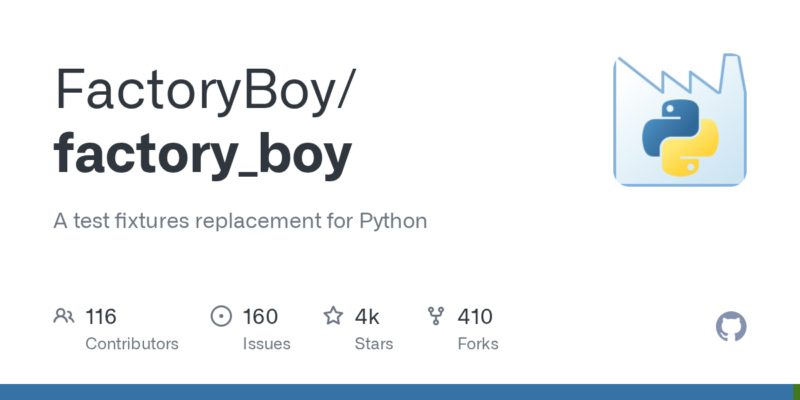 FactoryBoy/factory_boy 源码下载_部署教程_开源项目-源码站