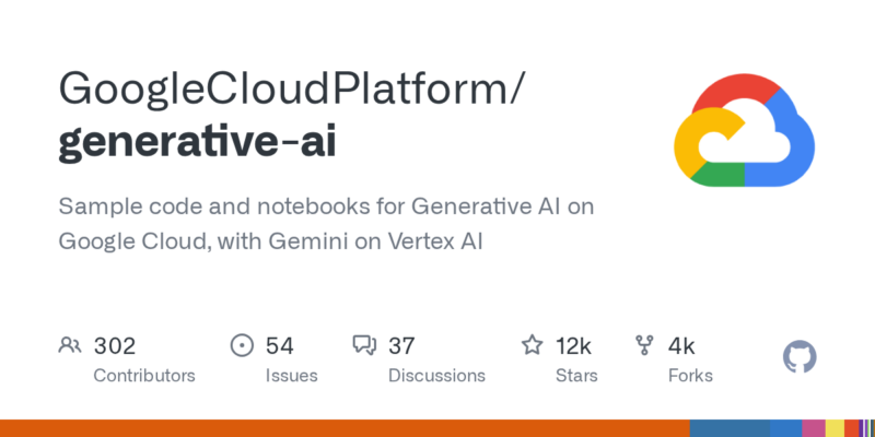 GoogleCloudPlatform/generative-ai 源码下载与部署教程-源码站