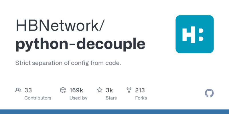 HBNetwork/python-decouple 源码下载与部署教程-源码站