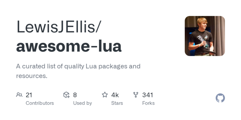 LewisJEllis/awesome-lua 源码下载与部署教程-源码站