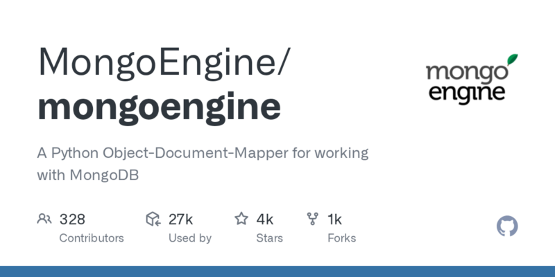 MongoEngine/mongoengine 源码下载_部署教程_开源项目-源码站