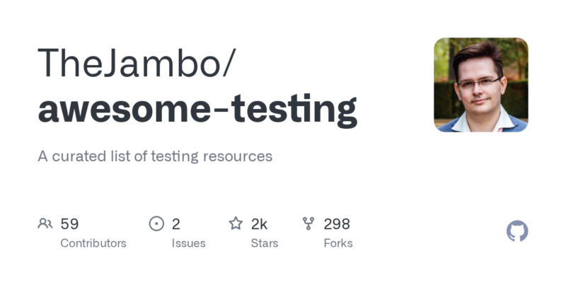 TheJambo/awesome-testing 源码下载_部署教程_开源项目-源码站
