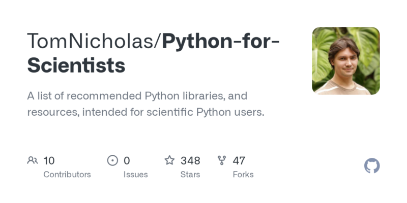 TomNicholas/Python-for-Scientists 源码下载_部署教程_开源项目-源码站