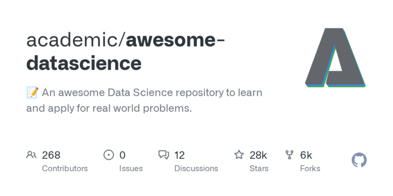 academic/awesome-datascience 源码下载_部署教程_开源项目-源码站