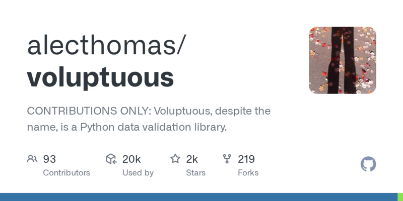 alecthomas/voluptuous 源码下载_部署教程_开源项目-源码站