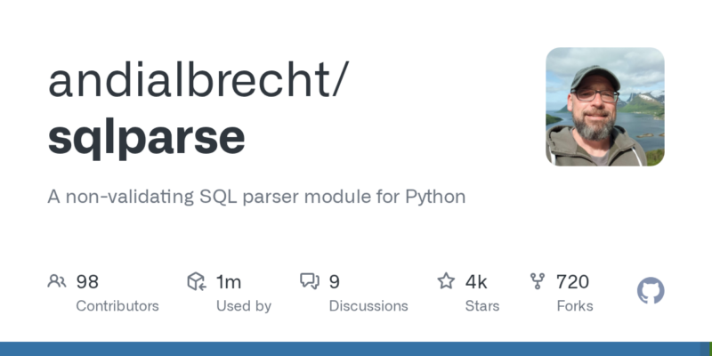 andialbrecht/sqlparse 源码下载_部署教程_开源项目-源码站