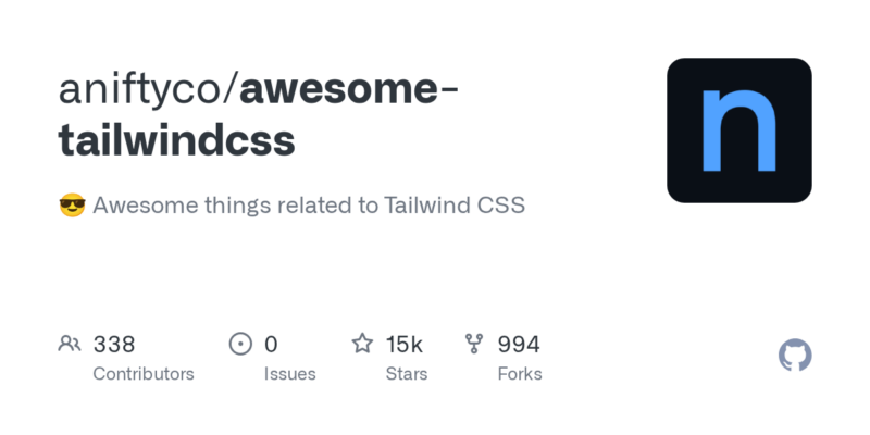 aniftyco/awesome-tailwindcss 源码下载_部署教程_开源项目-源码站