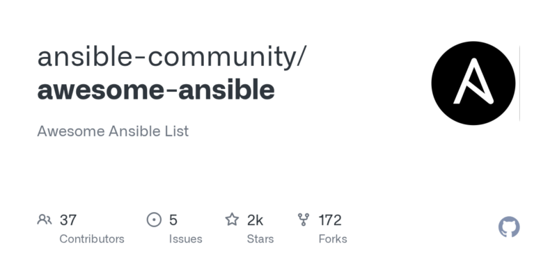 ansible-community/awesome-ansible 源码下载_部署教程_开源项目-源码站