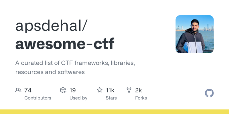 apsdehal/awesome-ctf 源码下载_部署教程_开源项目-源码站