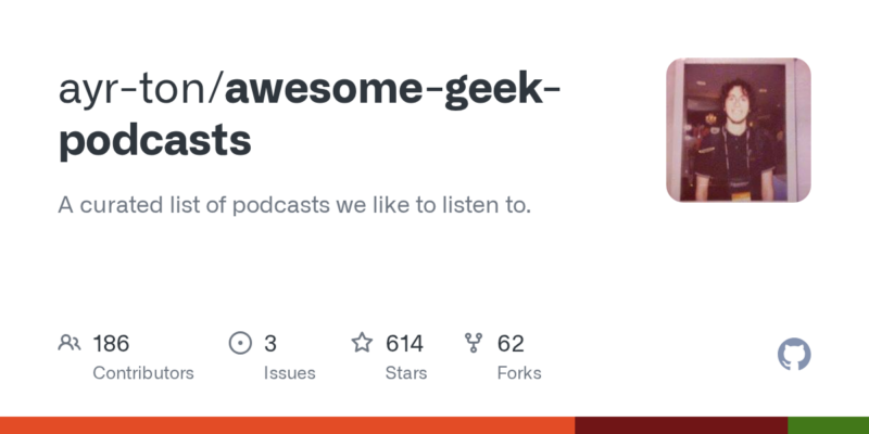 ayr-ton/awesome-geek-podcasts 源码下载与部署教程-源码站