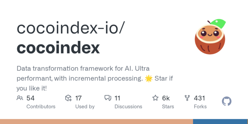 cocoindex-io/cocoindex 源码下载与部署教程-源码站