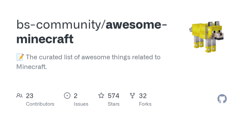 bs-community/awesome-minecraft 源码下载_部署教程_开源项目-源码站