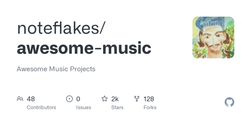 noteflakes/awesome-music 源码下载与部署教程-源码站