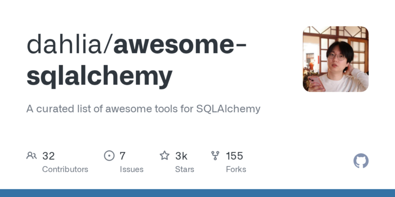dahlia/awesome-sqlalchemy 源码下载与部署教程-源码站