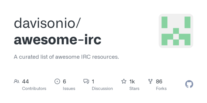 davisonio/awesome-irc 源码下载与部署教程-源码站