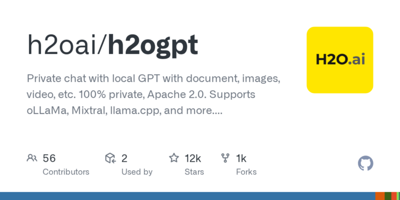 h2oai/h2ogpt 源码下载与部署教程-源码站