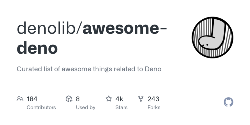 denolib/awesome-deno 源码下载_部署教程_开源项目-源码站