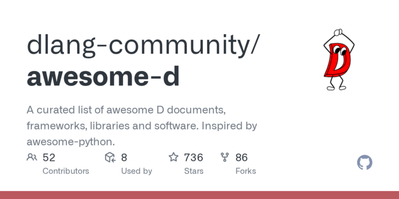 dlang-community/awesome-d 源码下载与部署教程-源码站