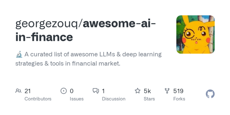 georgezouq/awesome-ai-in-finance 源码下载与部署教程-源码站