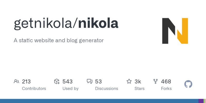 getnikola/nikola 源码下载与部署教程-源码站