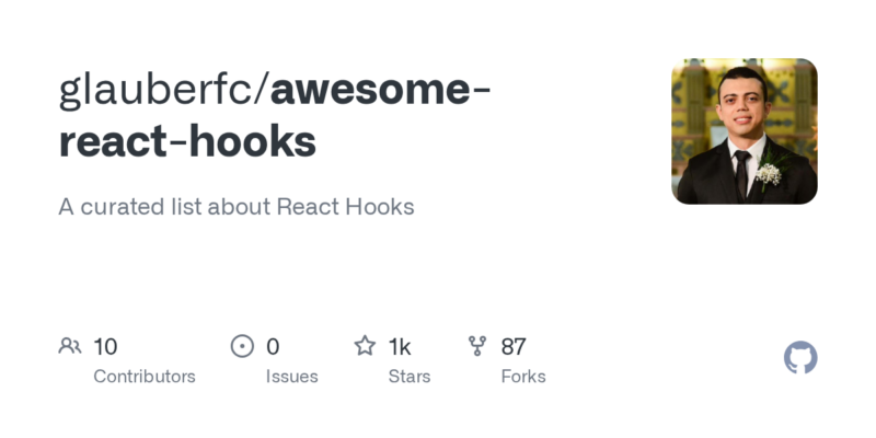 glauberfc/awesome-react-hooks 源码下载_部署教程_开源项目-源码站