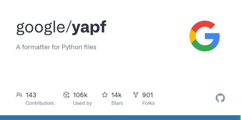 google/yapf 源码下载_部署教程_开源项目-源码站