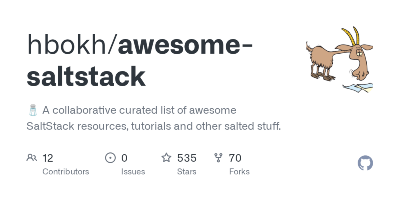 hbokh/awesome-saltstack 源码下载_部署教程_开源项目-源码站