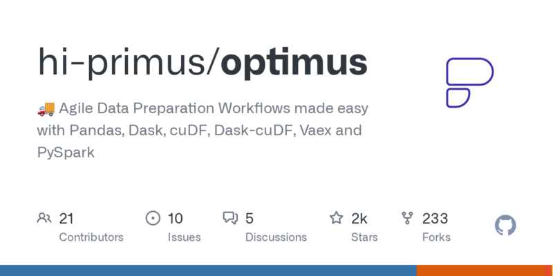 hi-primus/optimus 源码下载与部署教程-源码站