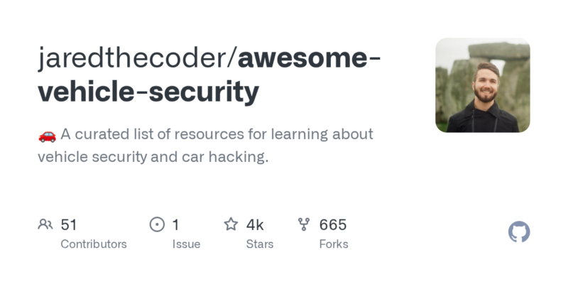 jaredthecoder/awesome-vehicle-security 源码下载_部署教程_开源项目-源码站