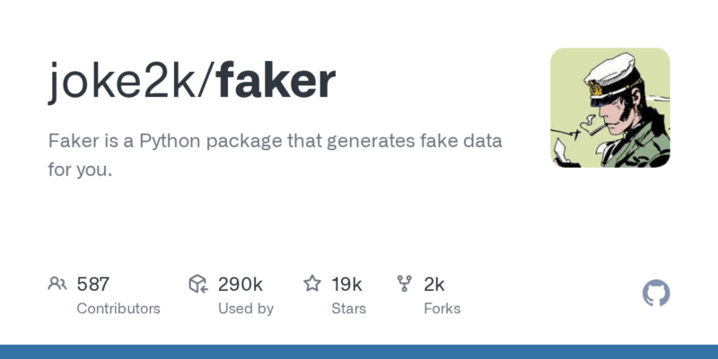 joke2k/faker 源码下载_部署教程_开源项目-源码站