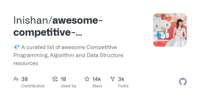 lnishan/awesome-competitive-programming 源码下载与部署教程-源码站