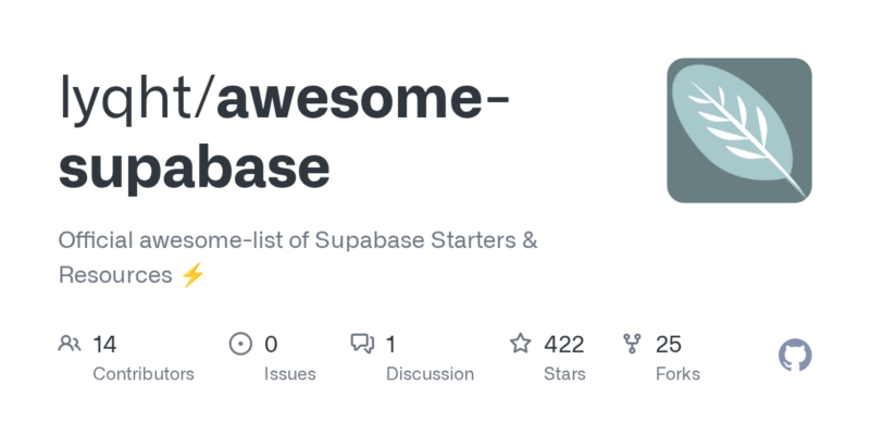 lyqht/awesome-supabase 源码下载_部署教程_开源项目-源码站
