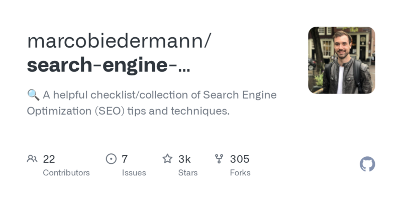 marcobiedermann/search-engine-optimization 源码下载_部署教程_开源项目-源码站